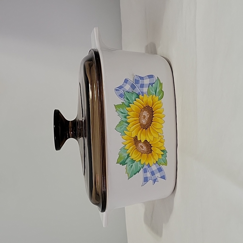 Vintage Corning Ware Square Sunflowers